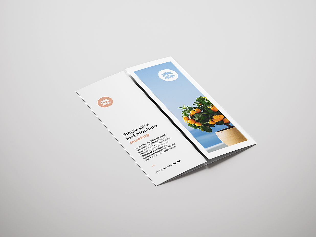 高质感竖版折页三折页样机mockup9组插图6