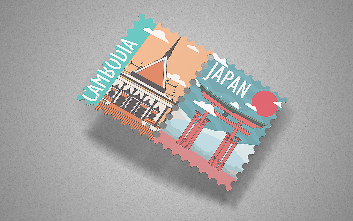 精致的邮票样机mockup10组插图7