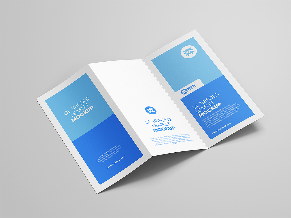 高质感竖版折页三折页样机mockup10组插图7