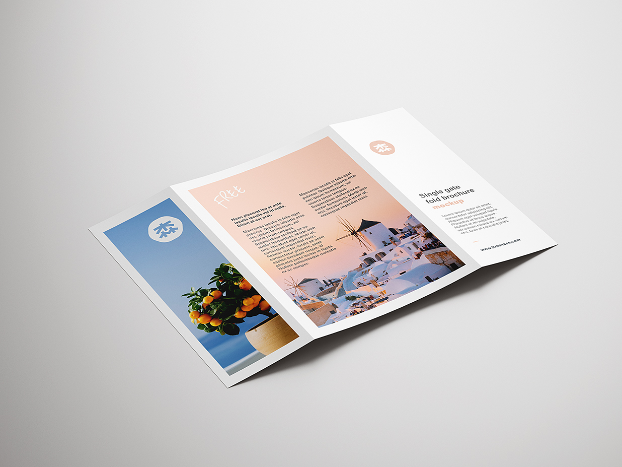 高质感竖版折页三折页样机mockup9组插图8