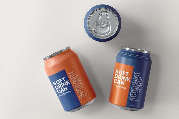 易拉罐饮料罐啤酒罐苏打水罐包装样机mockup