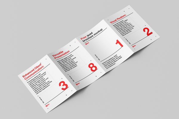 折页四折页样机mockup5组