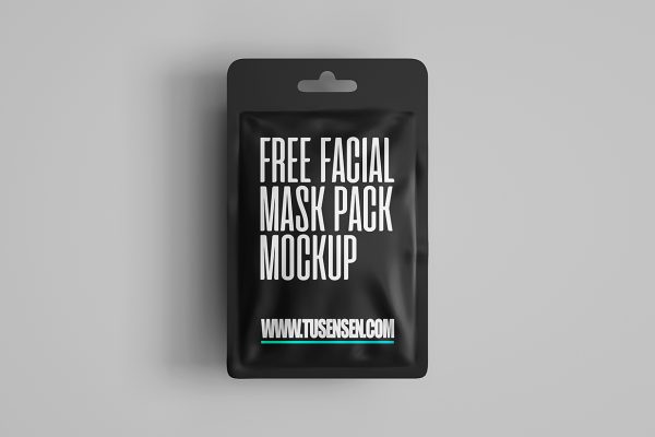 护肤品袋面膜小袋包装样机mockup