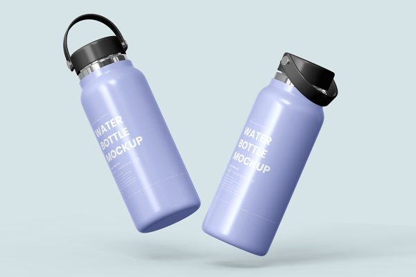 铝制运动水瓶保温杯水杯样机mockup5组