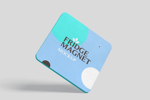 方形磁吸冰箱贴样机mockup4组