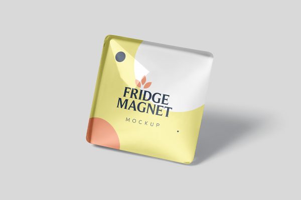 方形磁吸冰箱贴样机mockup4组