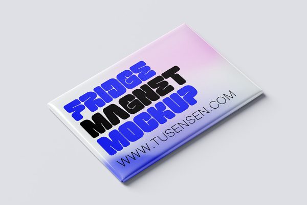 矩形磁吸冰箱贴样机mockup6组