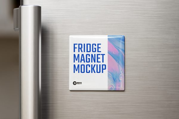 方形磁吸冰箱贴样机mockup3组