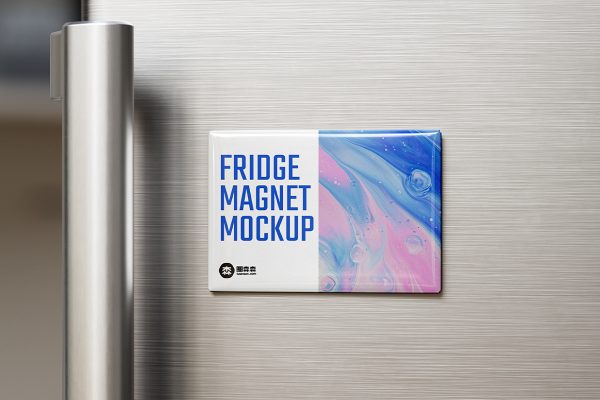 矩形磁吸冰箱贴样机mockup3组