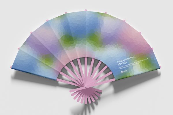 优雅的扇子折扇样机mockup