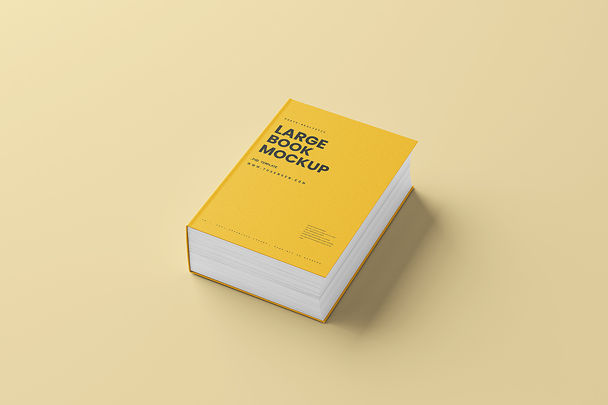 厚重优雅的精装书籍样机mockup5组插图