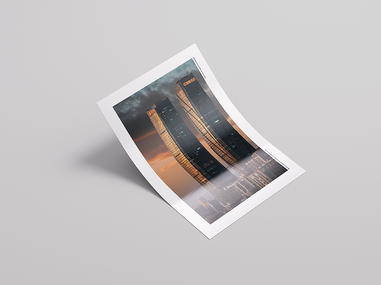 简约A4 单张宣传单样机mockup6组插图