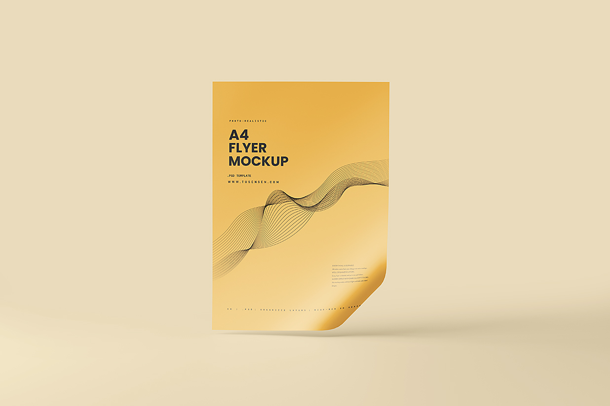 精致的单张宣传单样机mockup10组插图