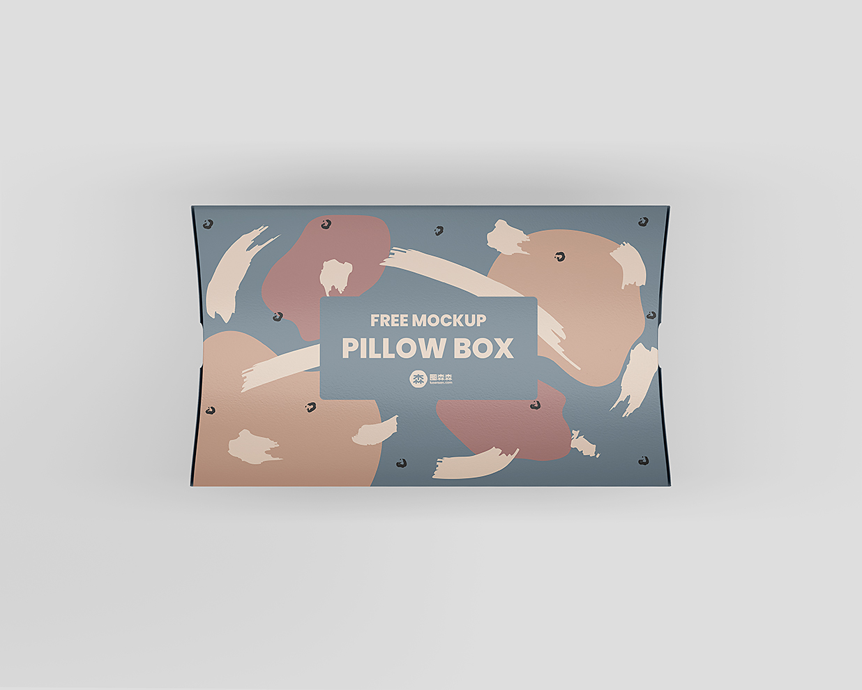 精致的枕头盒包装盒纸盒样机mockup3组插图