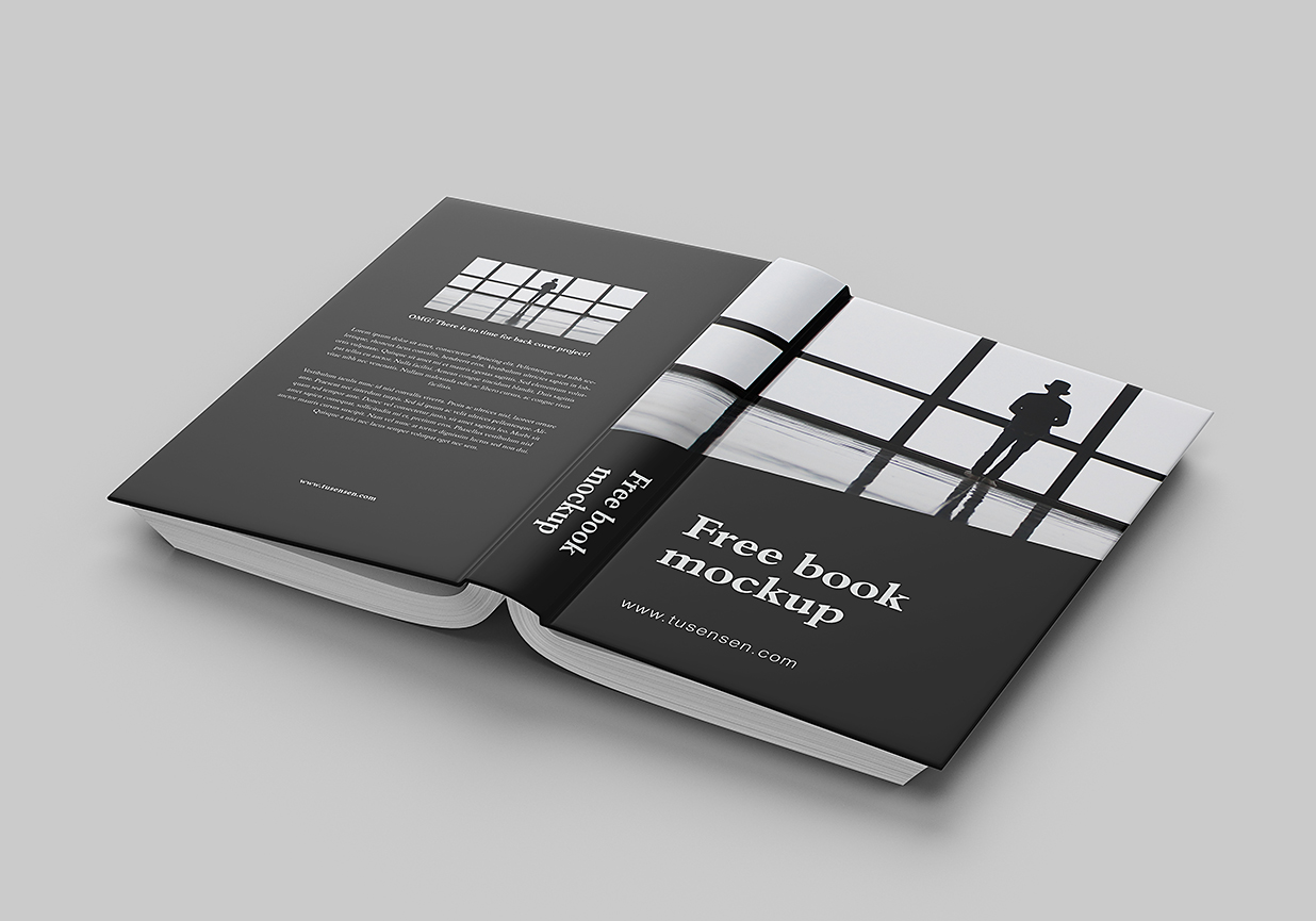 高质感精装书籍样机mockup6组插图