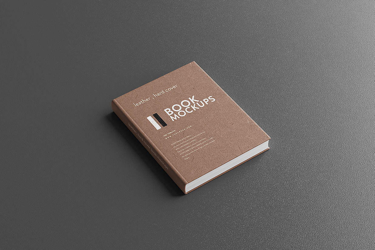 皮革精装书籍样机mockup5组插图