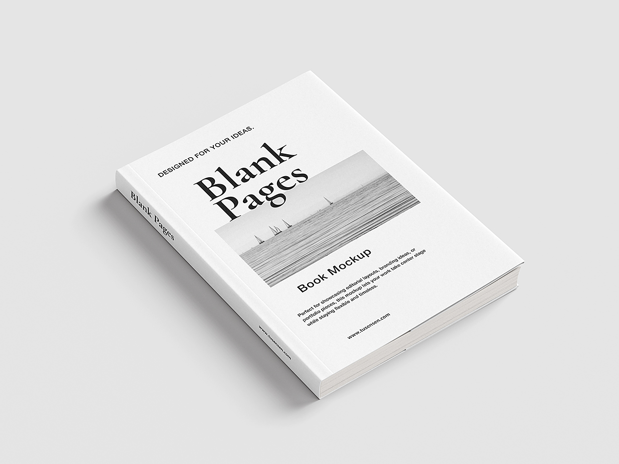优雅的软装平装书籍样机mockup6组插图