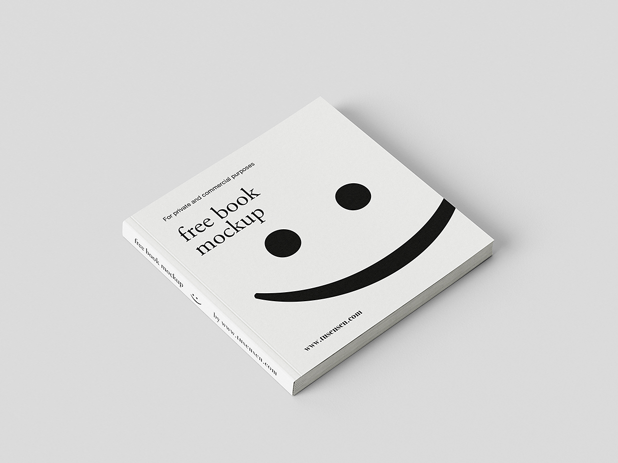 极简方形软装平装书籍样机mockup7组插图