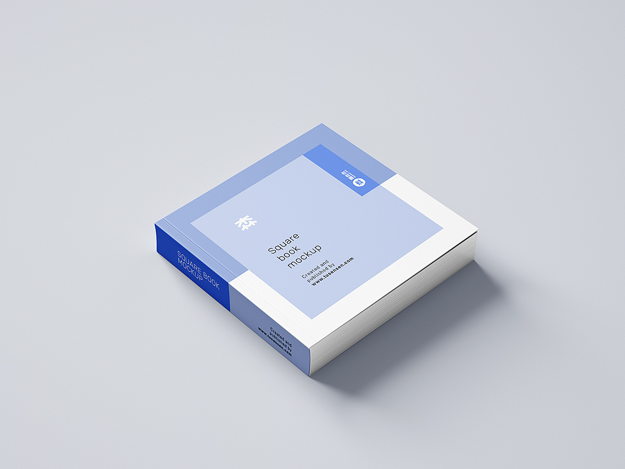 精致的方形软装平装书籍样机mockup11组插图