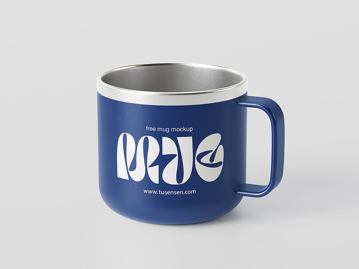 金属马克杯咖啡杯样机mockup4组插图