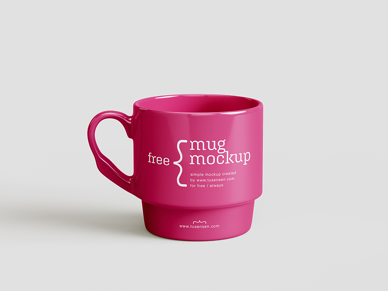 精致的马克杯陶瓷杯咖啡杯样机mockup4组插图