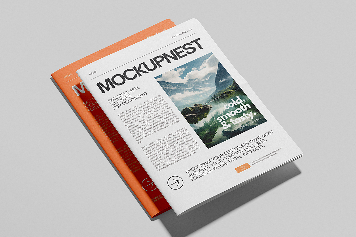 简洁杂志画册样机 mockup插图