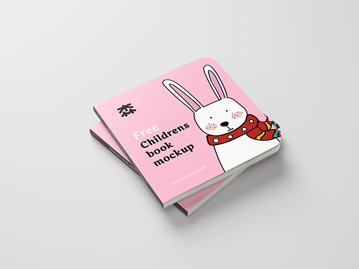 儿童绘本图书书籍样机mockup6组插图