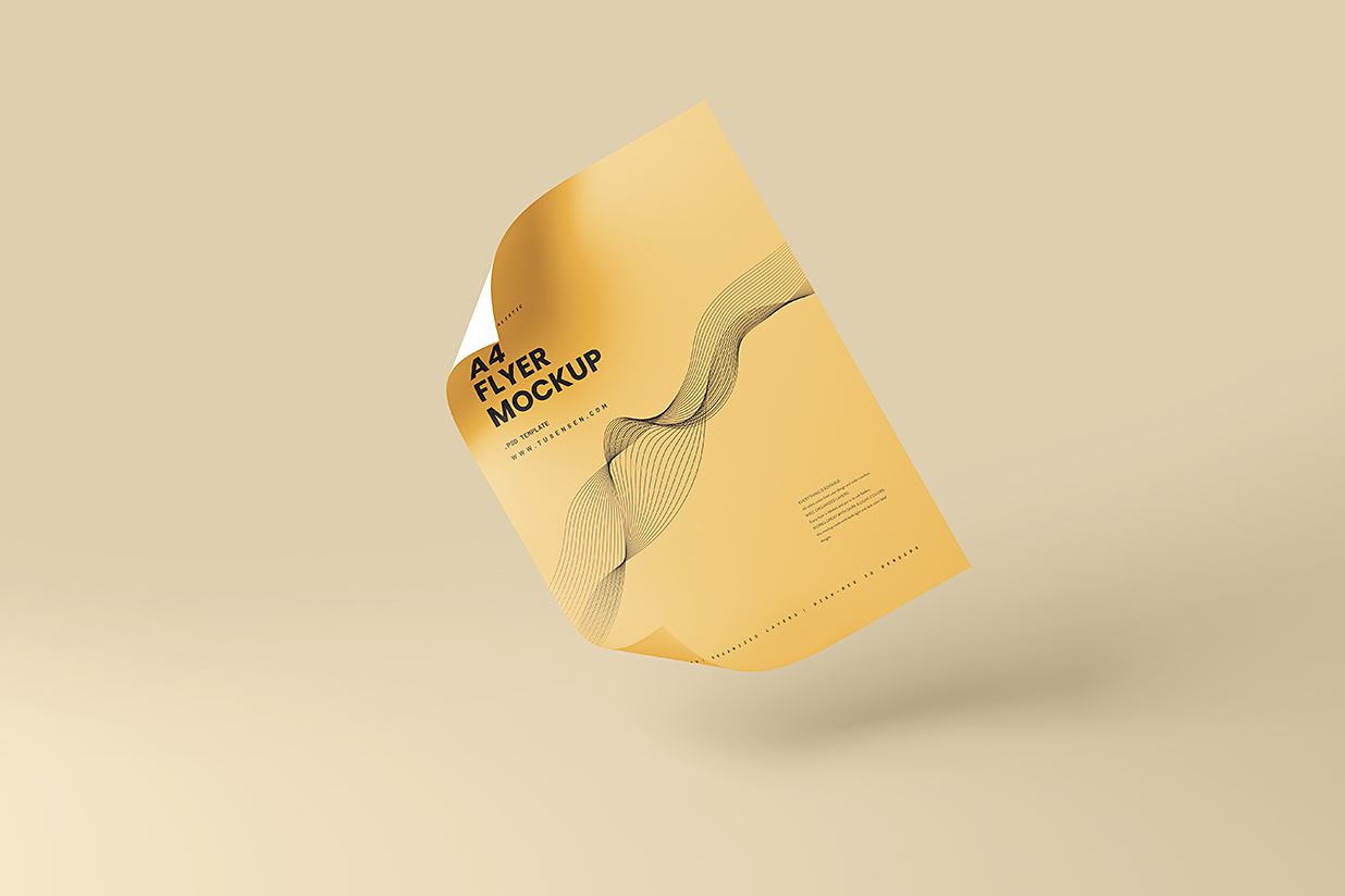 精致的单张宣传单样机mockup10组插图9 精致的单张宣传单样机mockup10组插图9