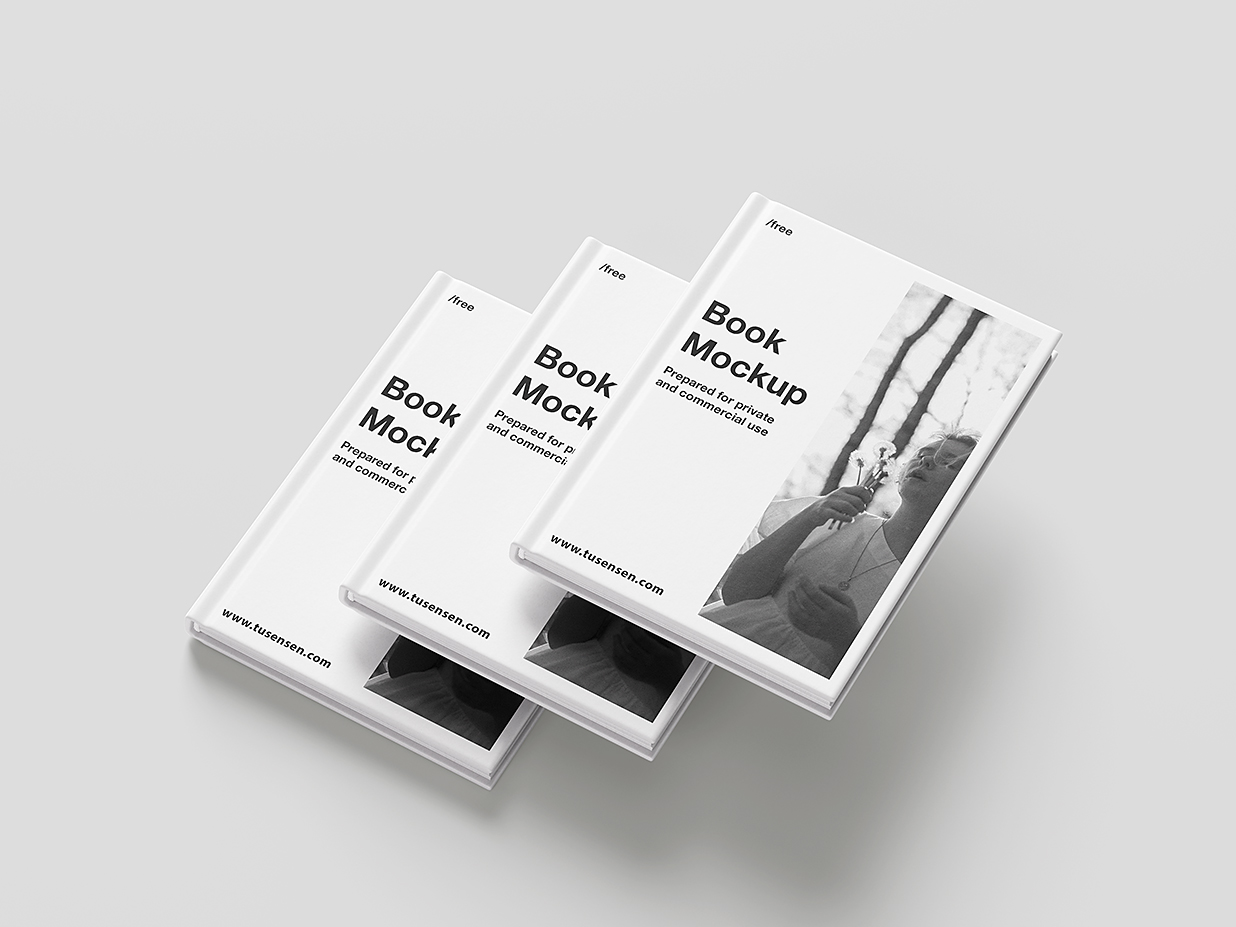 优雅的精装书籍样机mockup6组插图1
