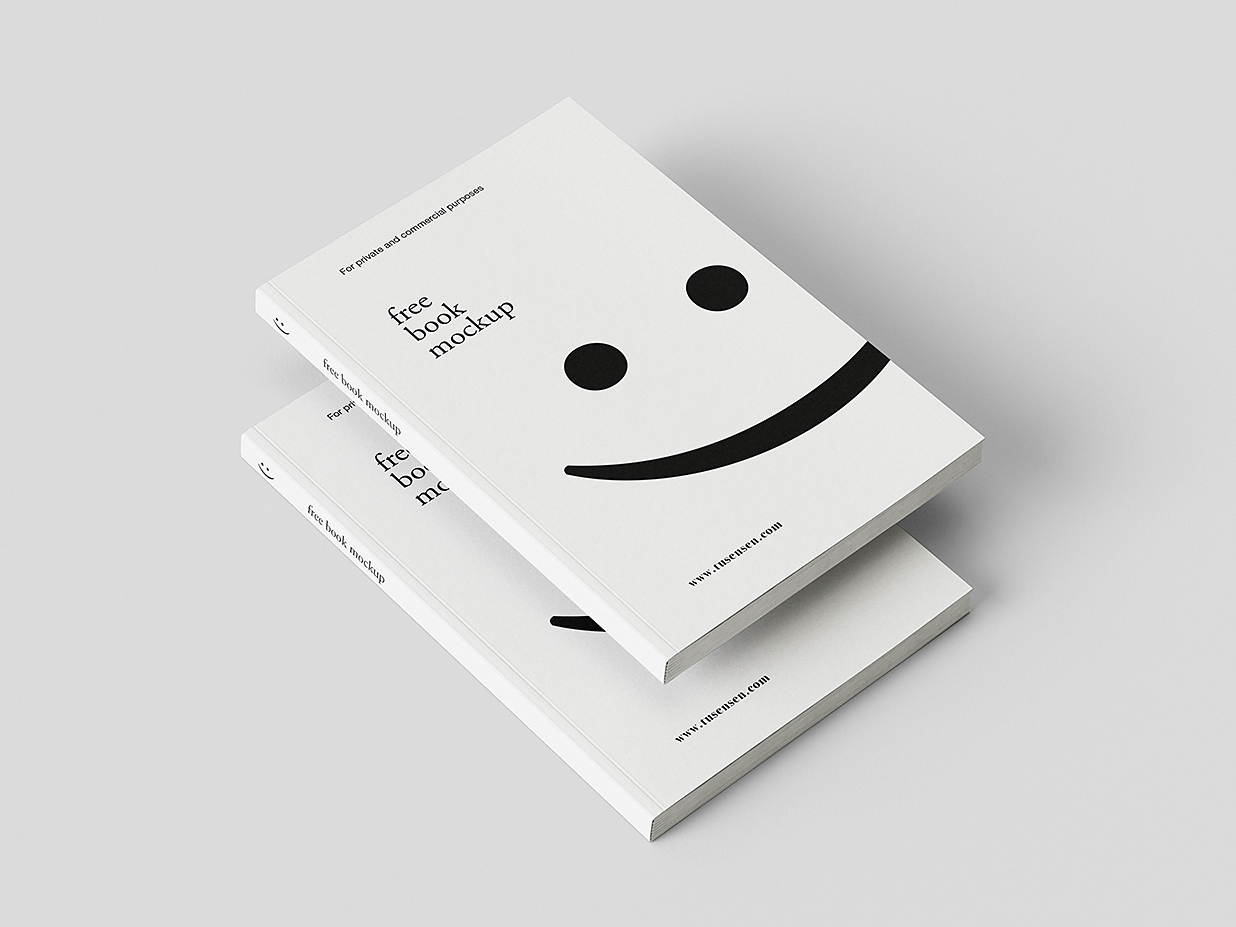 极简的软装平装书籍样机mockup7组插图1