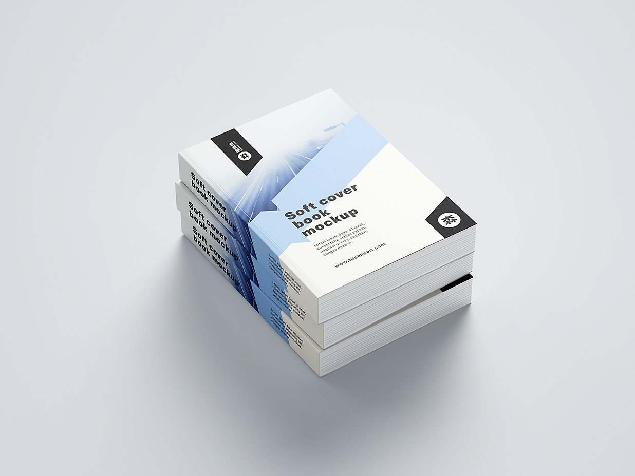 厚重的软装平装书籍样机mockup11组插图1