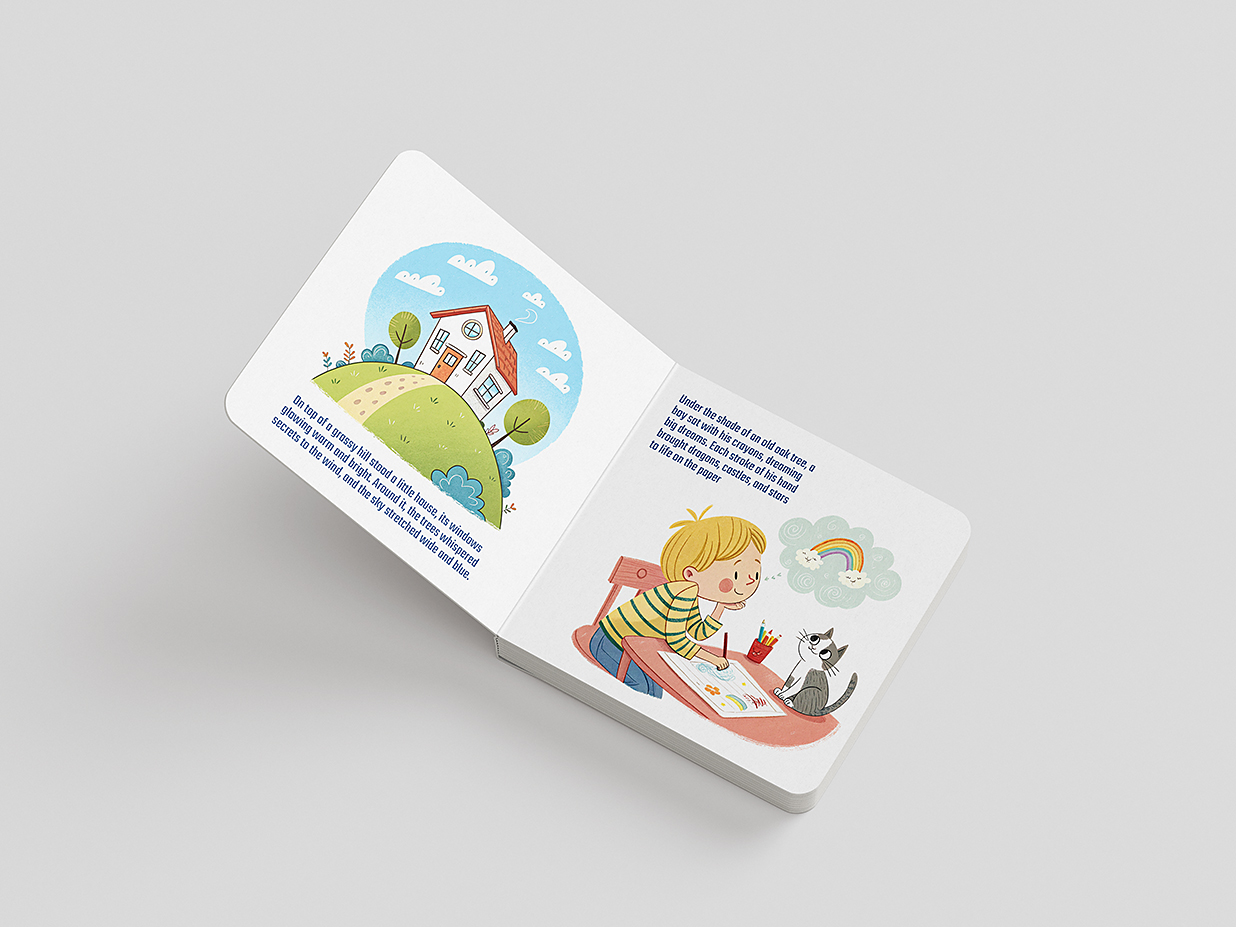 方形儿童绘本图书书籍样机mockup7组插图1