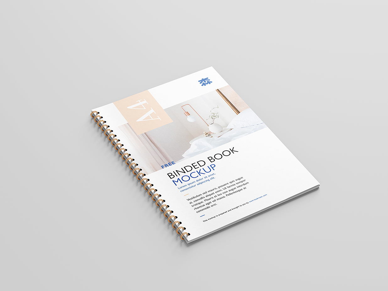 带线圈装订的书籍样机mockup6组插图1