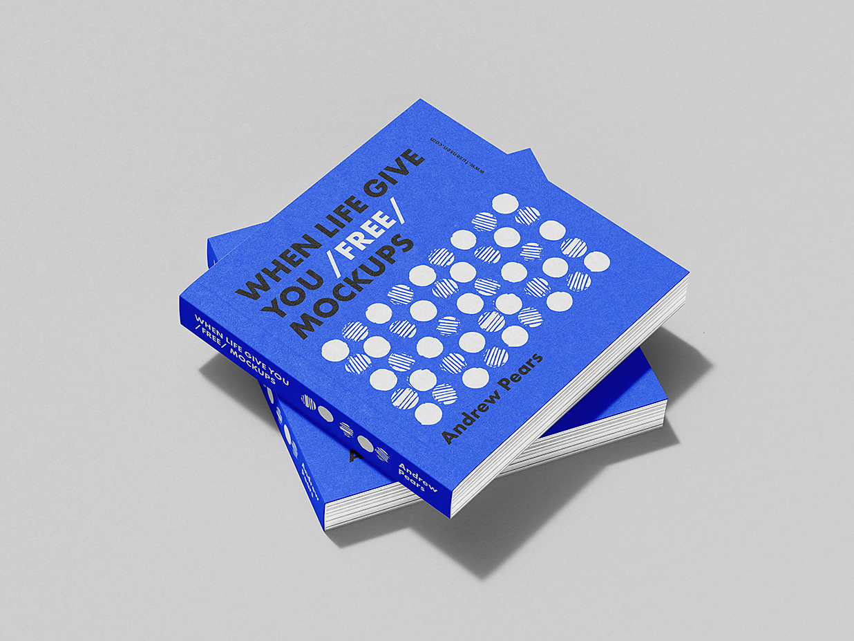 方形软装平装书籍样机mockup7组插图1