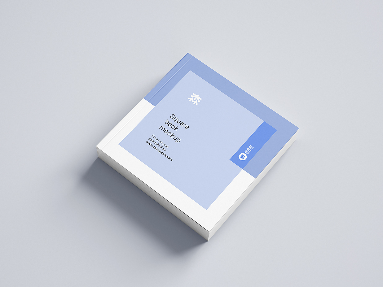 精致的方形软装平装书籍样机mockup11组插图1