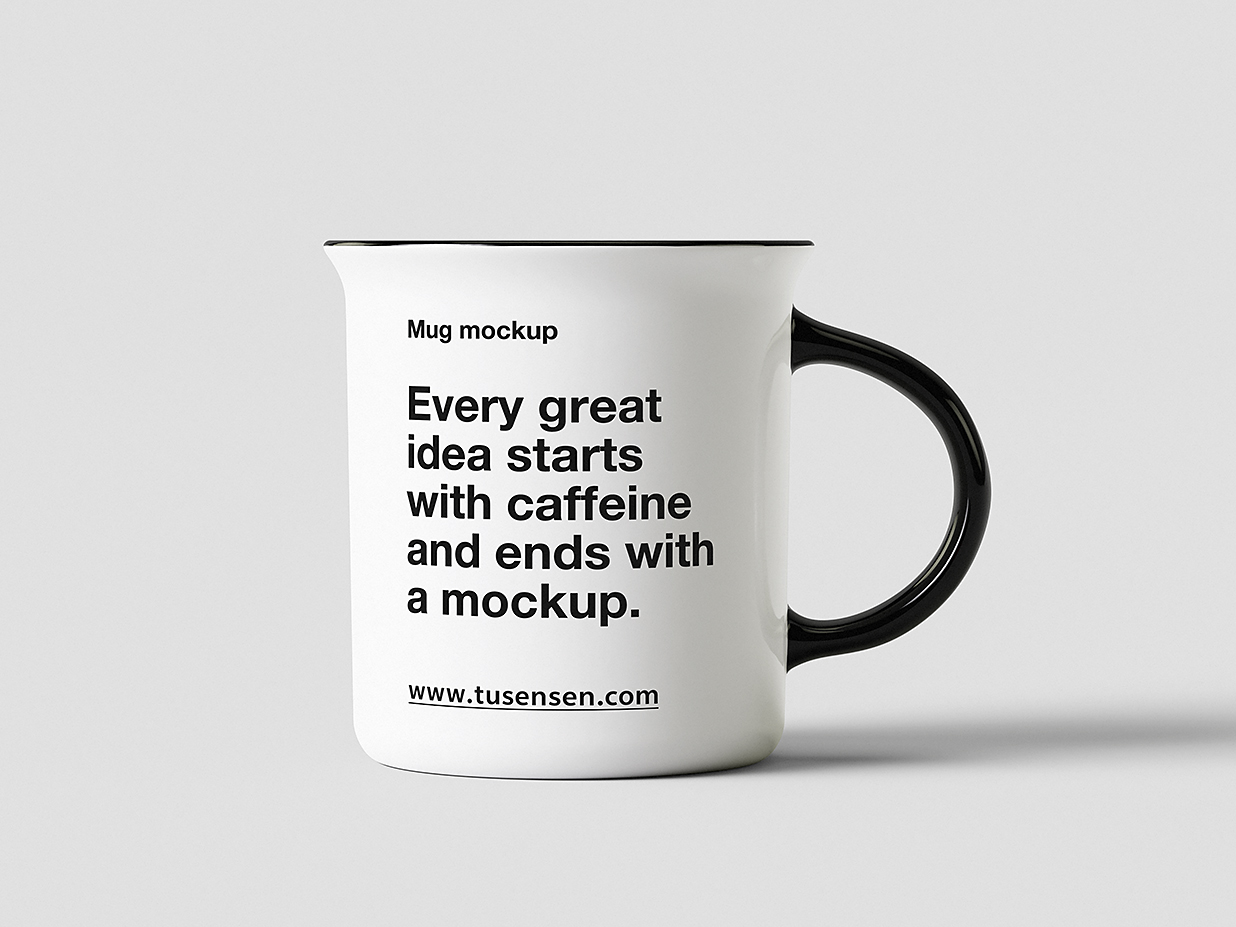 简约的马克杯陶瓷杯咖啡杯样机mockup4组插图1