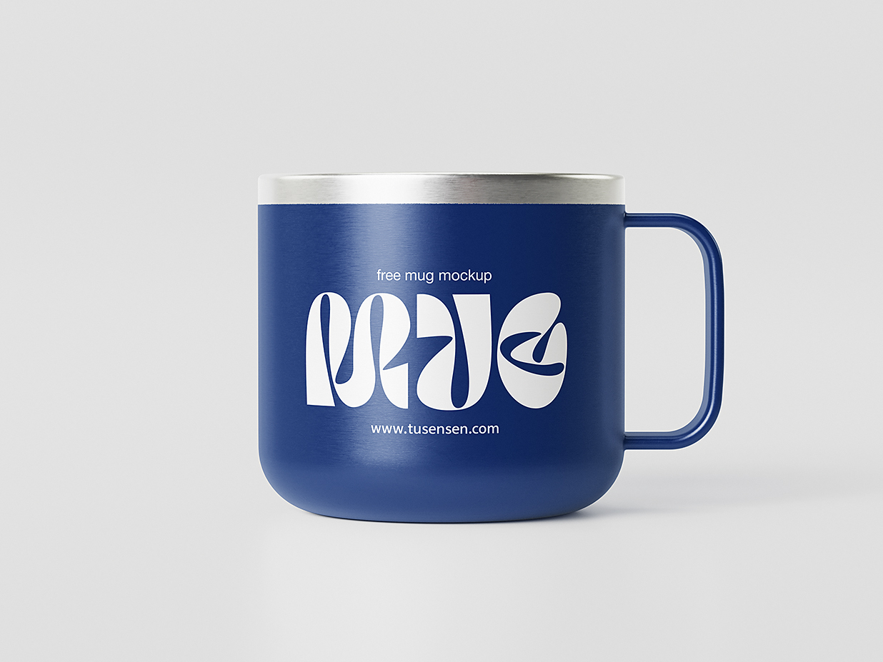 金属马克杯咖啡杯样机mockup4组插图1