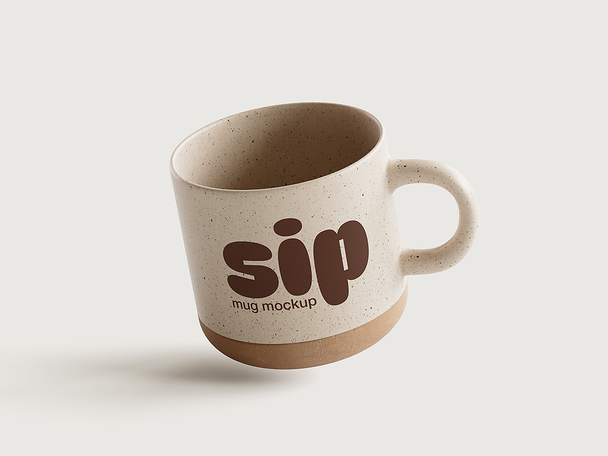 黏土马克杯咖啡杯样机mockup4组插图1
