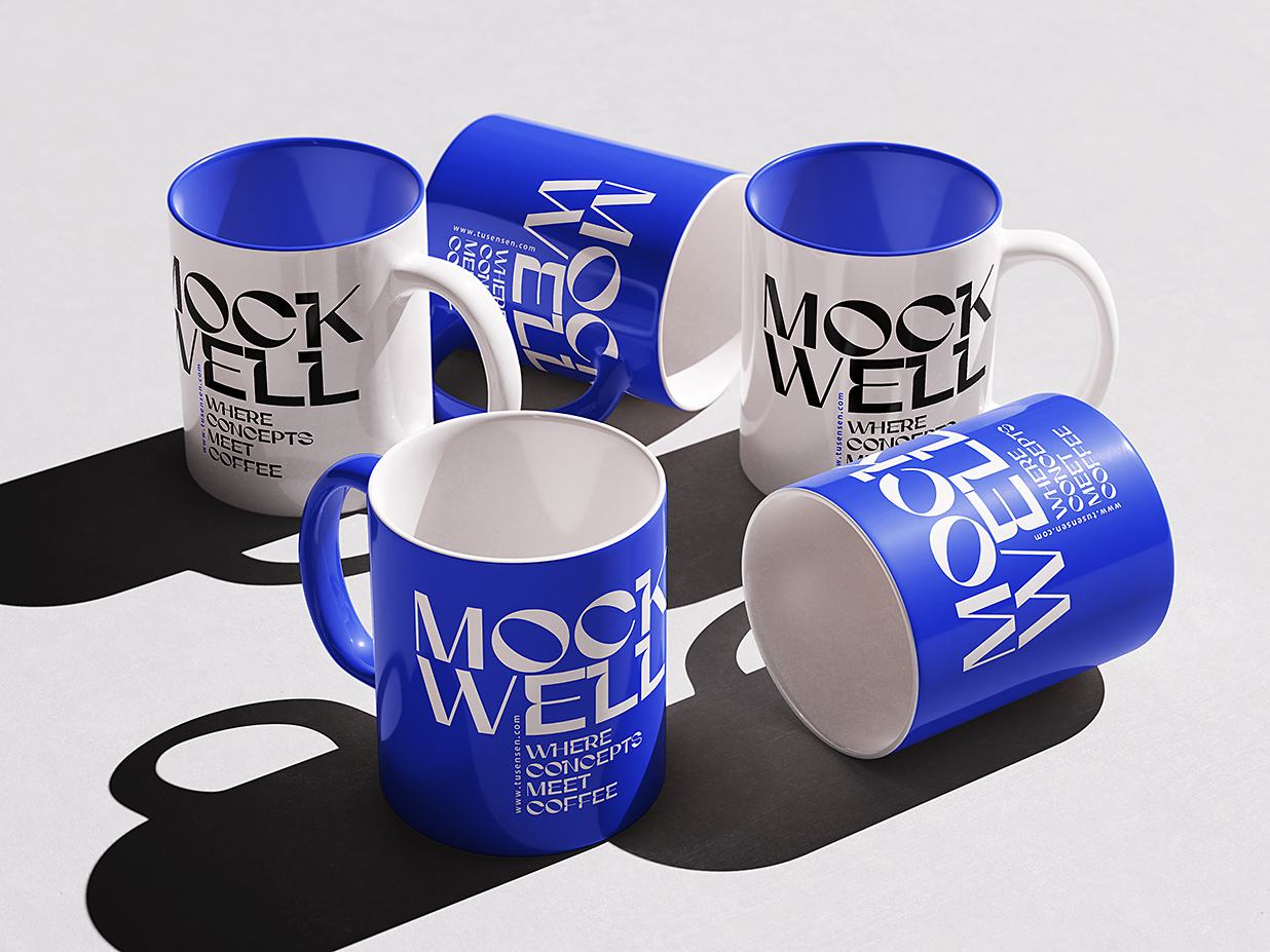 马克杯陶瓷杯咖啡杯样机mockup4组插图1