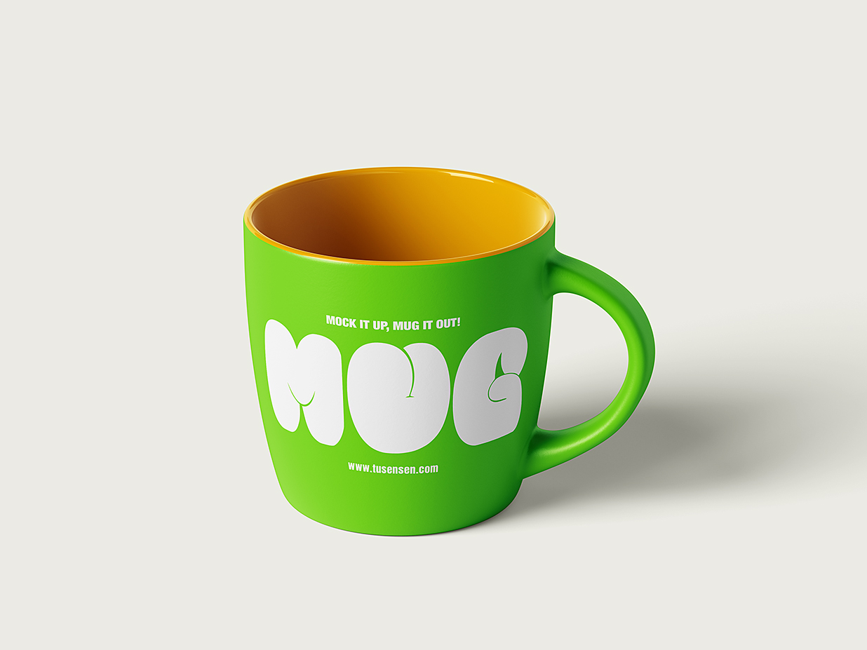马克杯哑光陶瓷杯咖啡杯样机mockup5组插图1