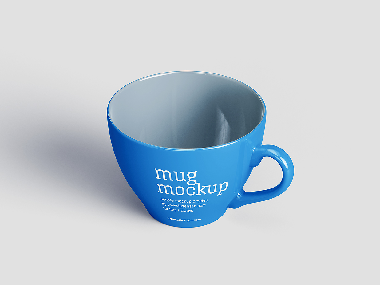 优雅的马克杯咖啡杯样机mockup5组插图1