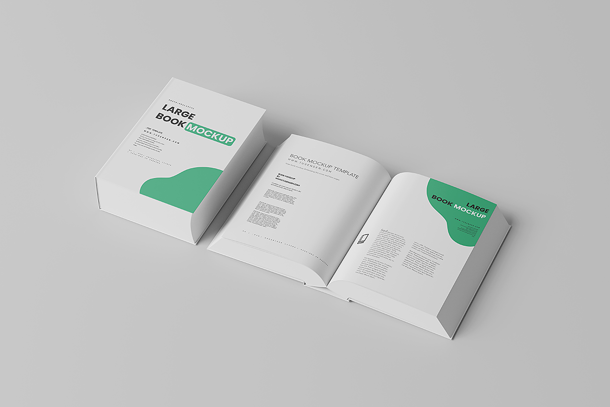 厚重的精装书籍样机mockup15组插图1