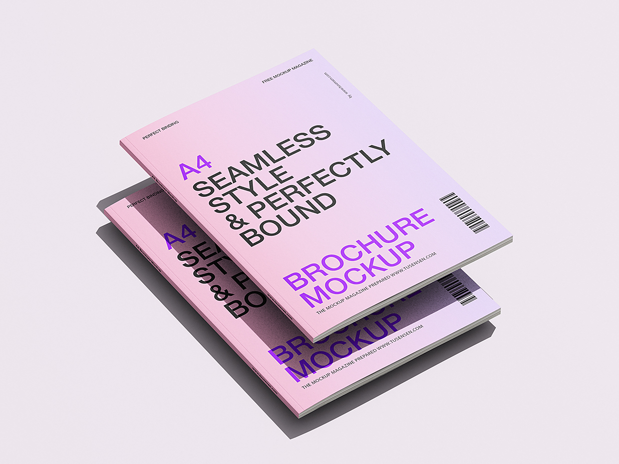 简洁的杂志画册样机 mockup6组插图1