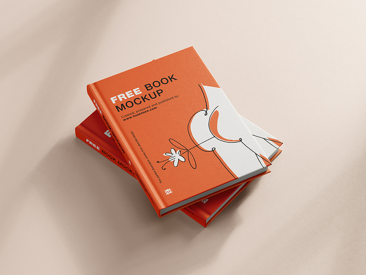 带场景的精装书籍样机mockup8组插图2