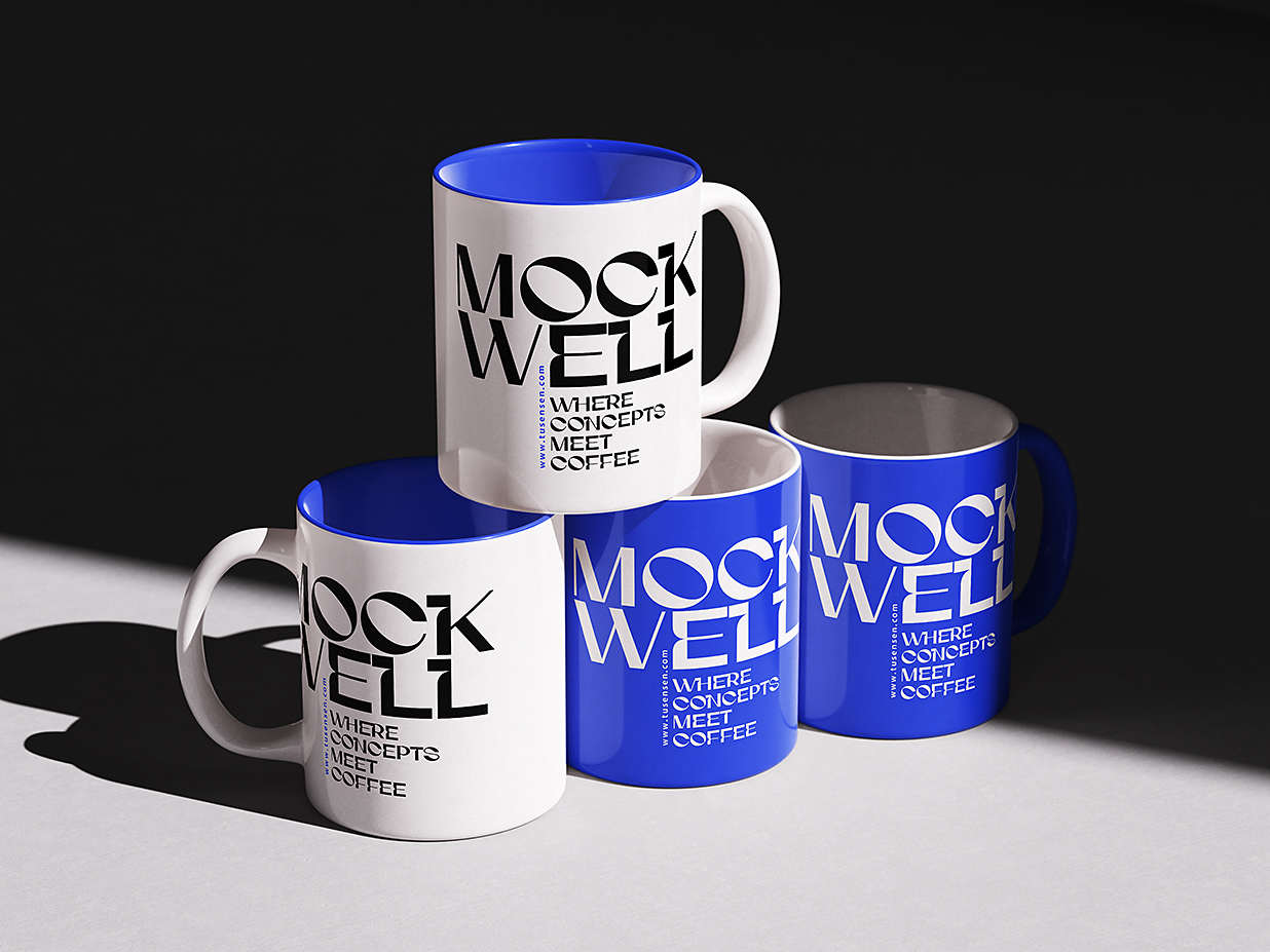 马克杯陶瓷杯咖啡杯样机mockup4组插图2