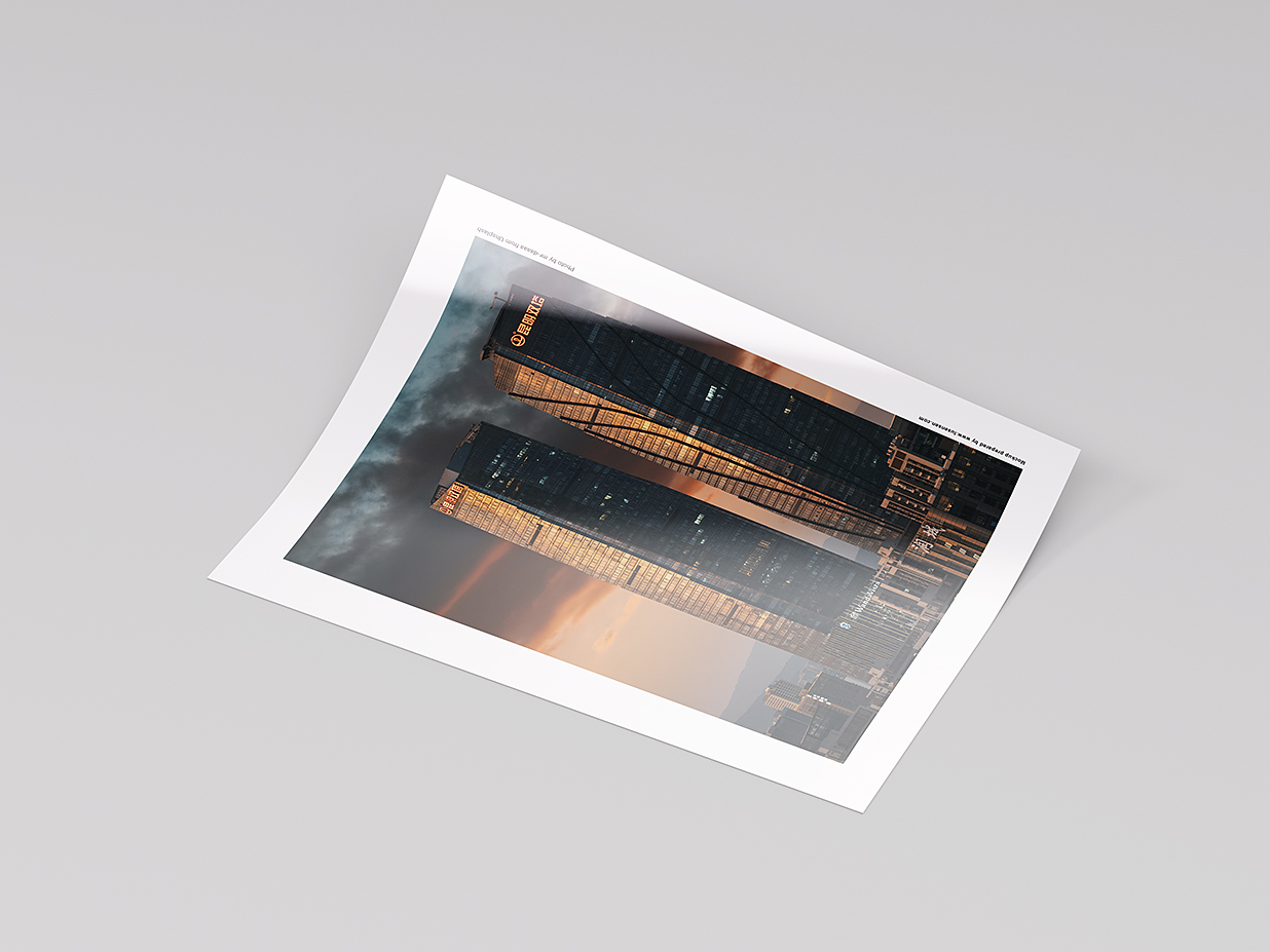 简约A4 单张宣传单样机mockup6组插图2