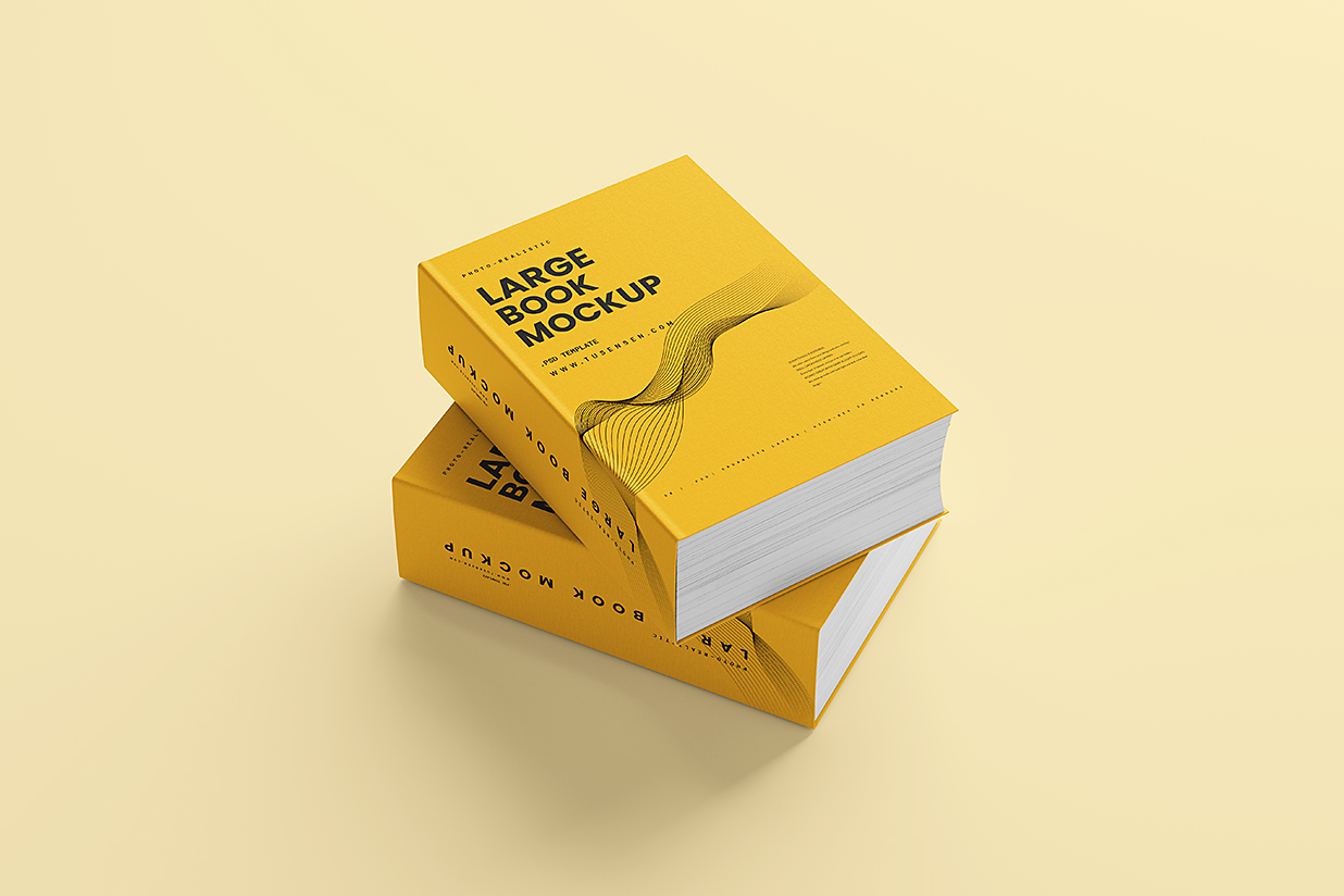 厚重优雅的精装书籍样机mockup5组插图2
