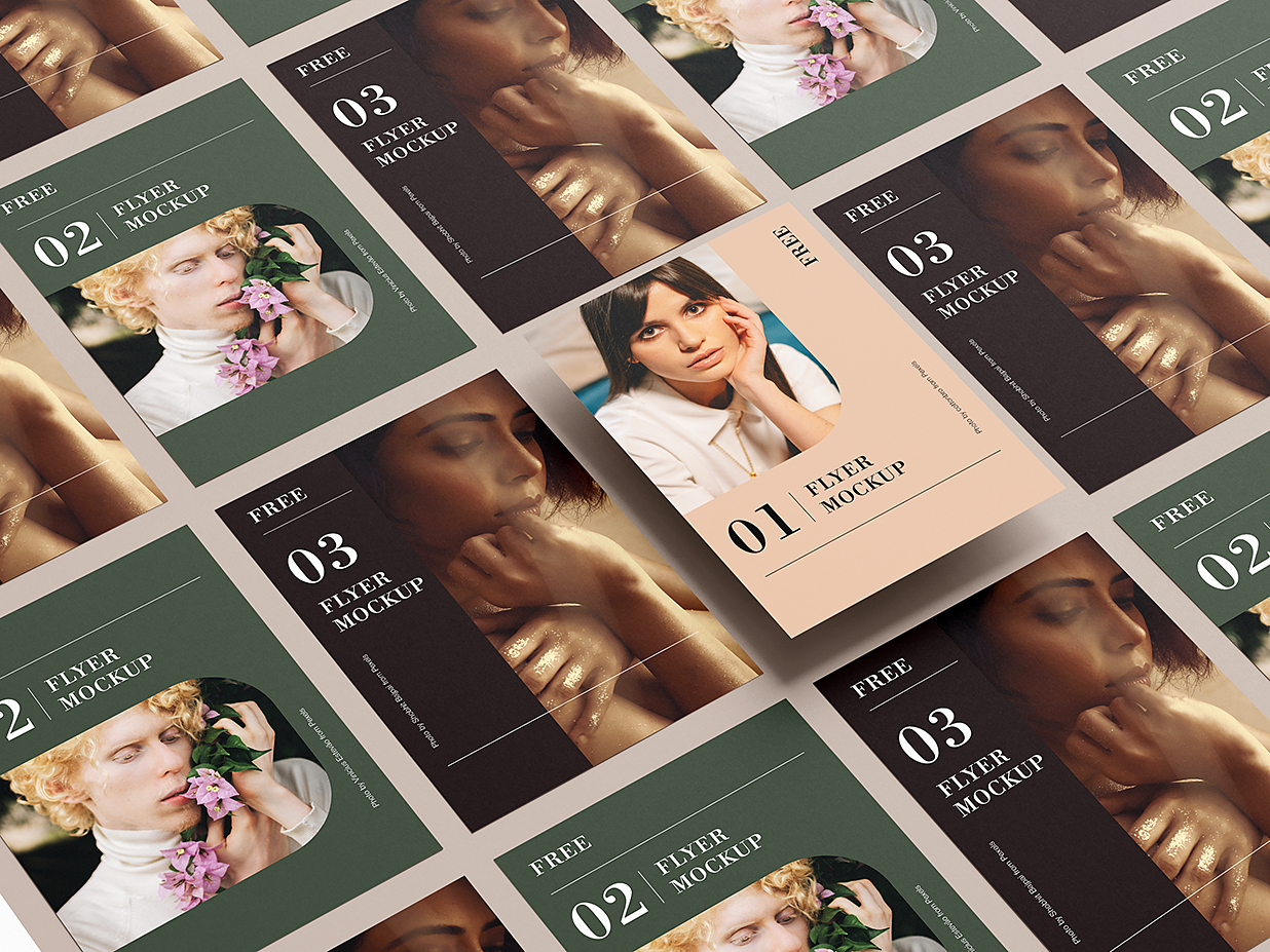 A4单张宣传单样机mockup5组插图2