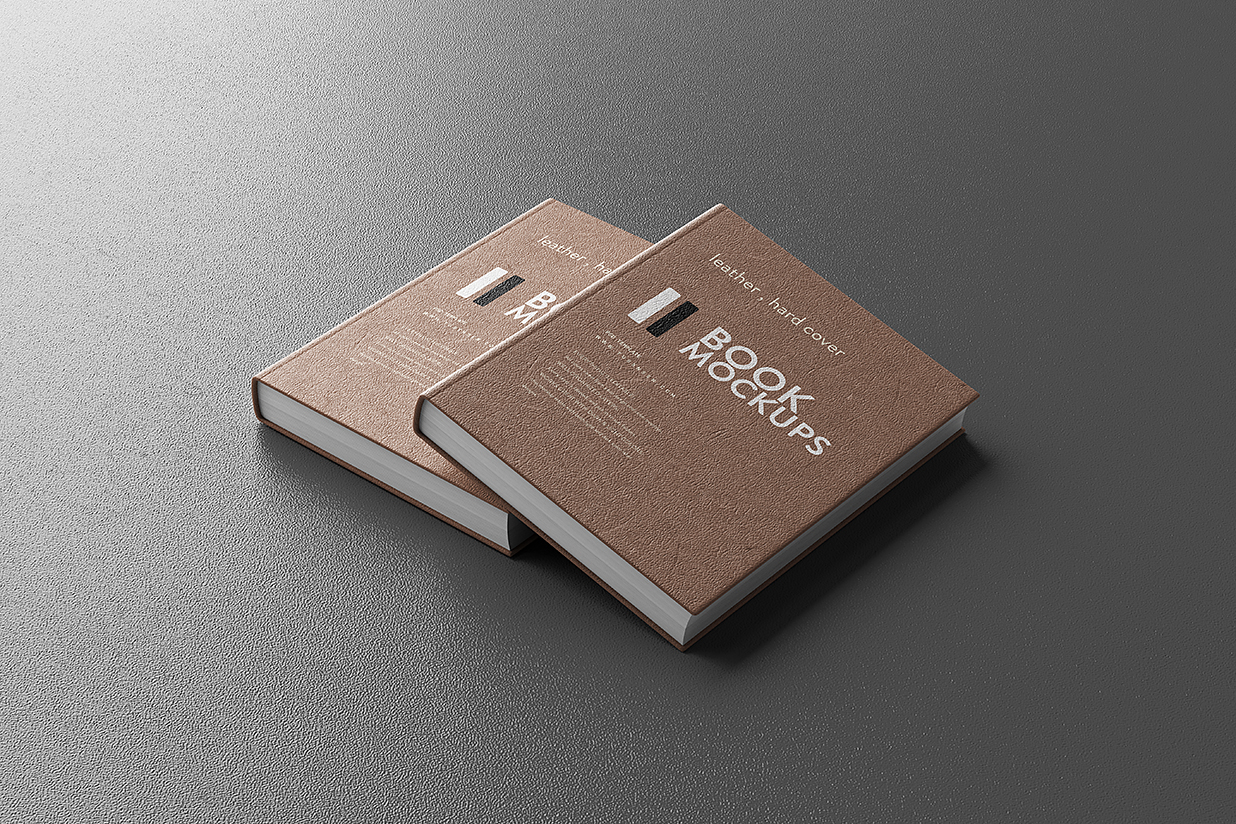 皮革精装书籍样机mockup5组插图3