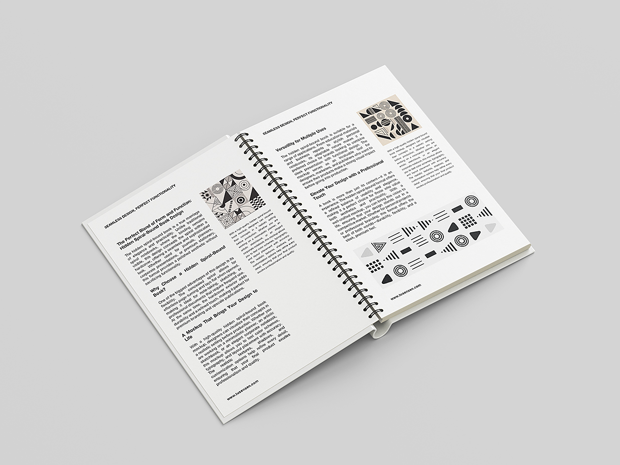 螺旋装订精装书籍样机mockup6组插图3